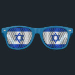 Israeli Flag Adult Party Shades<br><div class="desc">Wear your Israel funglasses whenever you want to dress up and look cool. The glasses have the Israeli flag in either lens on a blue fame. These can also be easily personalised by changing the frame colour, images on the lenses, adding text, styles, etc. For more Israel based items. Visit...</div>