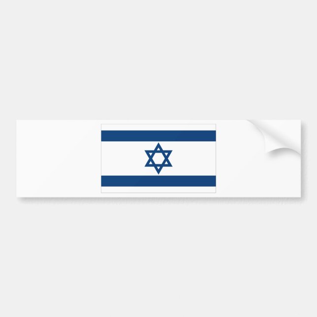 Israeli Flag Bumper Sticker (Front)