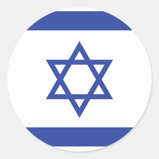 israeli Flag Classic Round Sticker (Front)