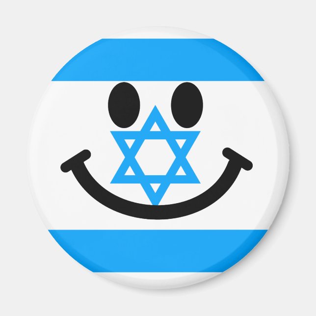Israeli flag face magnet (Front)