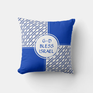 ISRAELI FLAG G-d Bless Israel Cushion