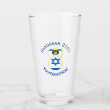 Israeli Flag Hanukkah Angel Personalised Drinking 