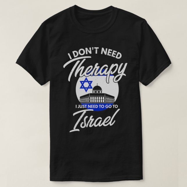 Israeli Flag I Israel Flag I Vacation Gift I Israe T-Shirt (Design Front)