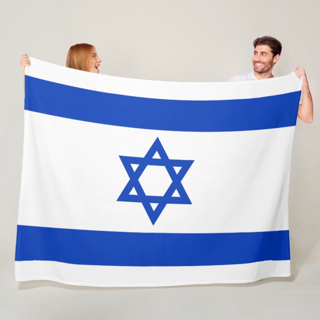Israeli Flag (Israel) Fleece Blanket (In Situ)