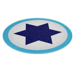 Israeli IAF Blue Star Roundel Cutting Board