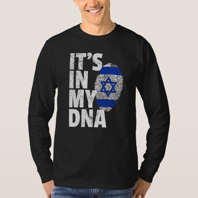 Israeli Israel Flag It's In My Dna Christmas  Coun T-Shirt (Front)