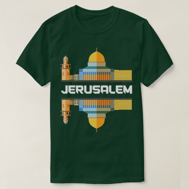Israeli Pride Jerusalem Israel T-Shirt (Design Front)