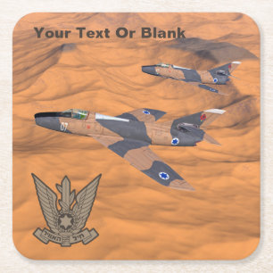 Israeli Super Mystères Over The Desert Square Paper Coaster