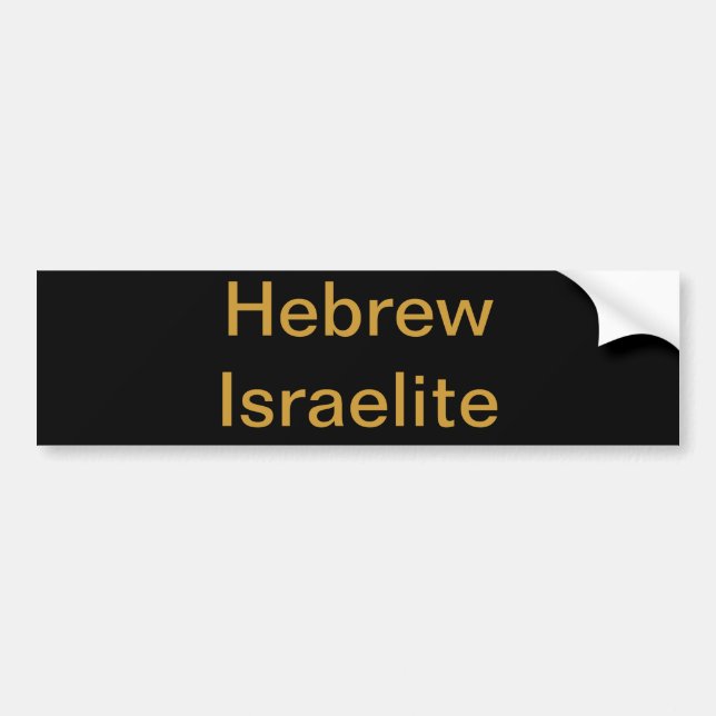 Israelite Bumper Sticker (Front)