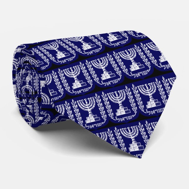 Israel's Emblem - Knesset Version Tie (Rolled)