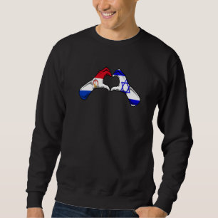 Isreal Paraguay Flag Isreali Paraguayan Heart 1 Sweatshirt