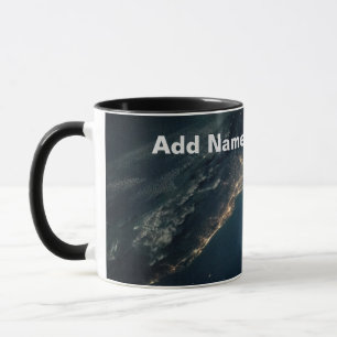  ISS Space Station Photo Bangkok at Night, NASA, Mug