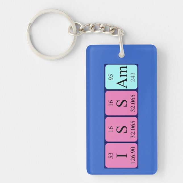 Issam periodic table name keyring (Front)