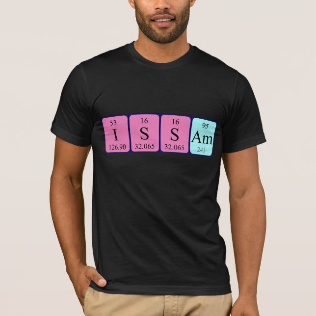 Issam periodic table name shirt (Front)