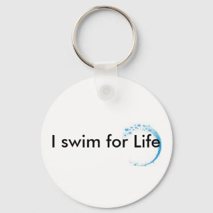 ist1_8701072-water-wave[1], I swim for Life Key Ring
