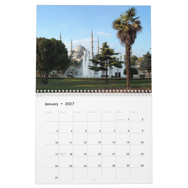 Istanbul 2013 calendar (Jan 2027)