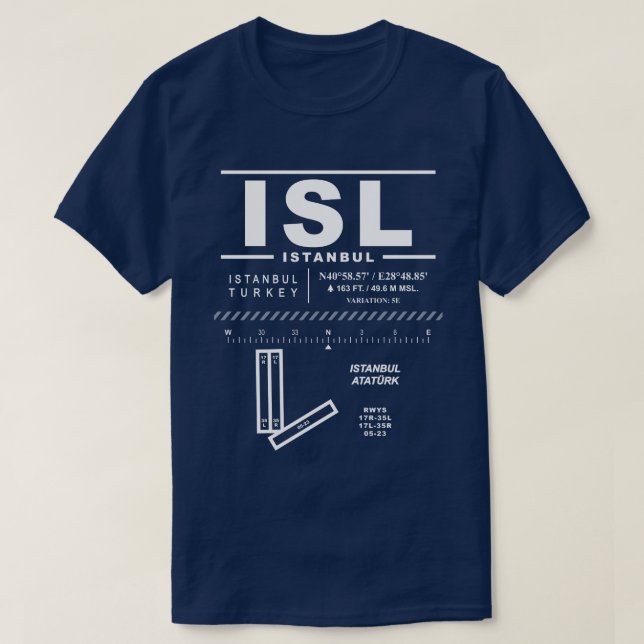 Istanbul Atatürk Airport ISL T-Shirt (Design Front)