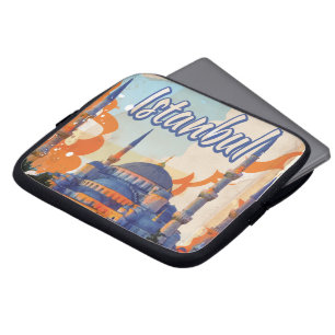 Istanbul Aya Sophia Mosque vintage travel poster Laptop Sleeve