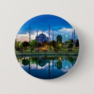 Istanbul Blue Mosque in Turkey 6 Cm Round Badge