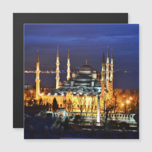 Istanbul Blue Mosque Night View Scenery Turkey