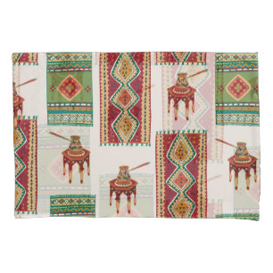 Istanbul Carpets Coffee: Vintage Pattern Pillowcase