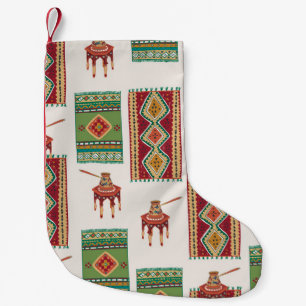 Istanbul Carpets Coffee: Vintage Pattern Small Christmas Stocking