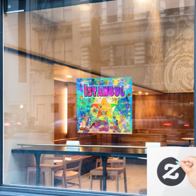 Istanbul Epoch Hour Window Cling (Cafe Window)