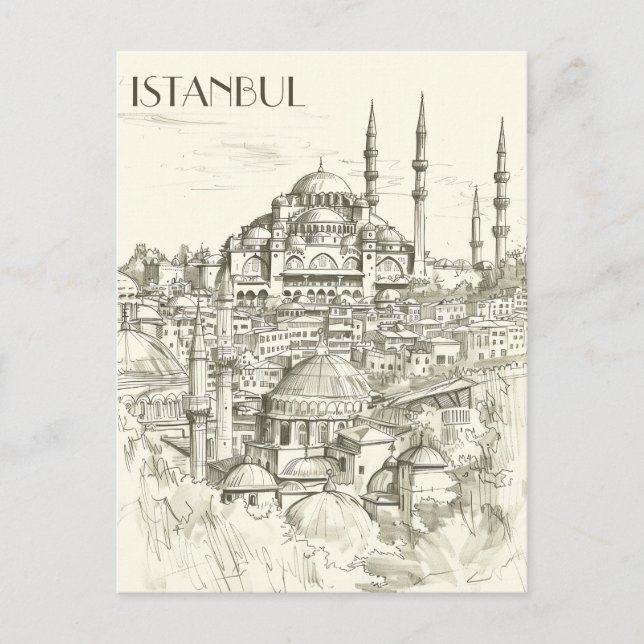 Istanbul Travel Postcard (Front)