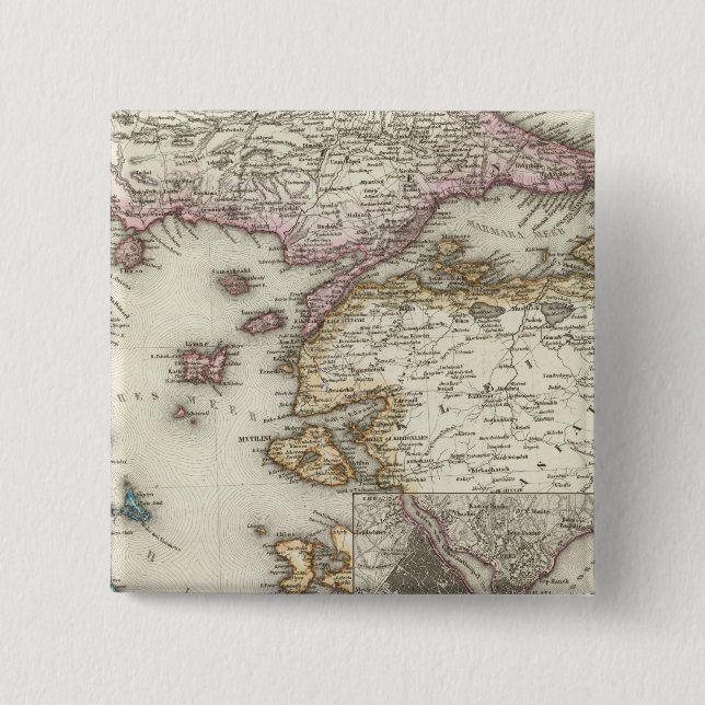 Istanbul, Turkey 15 Cm Square Badge (Front)