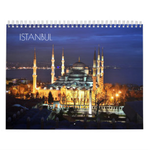 Istanbul Turkey Blue Mosque Vacation Travel Photos Calendar
