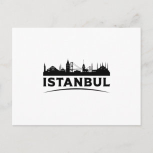 Istanbul Turkey City Cityscape Skyline Gift Idea Postcard