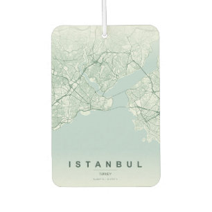 Istanbul Turkey City Map Minimal Design Car Air Freshener