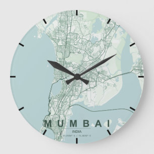 Istanbul Turkey City Map Minimal Large Clock