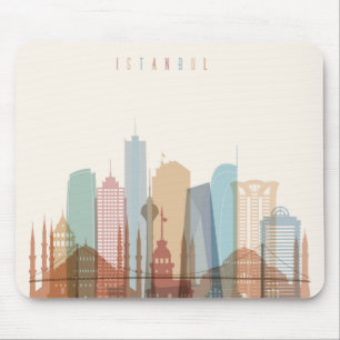 Istanbul, Turkey City Skyline Mouse Pad