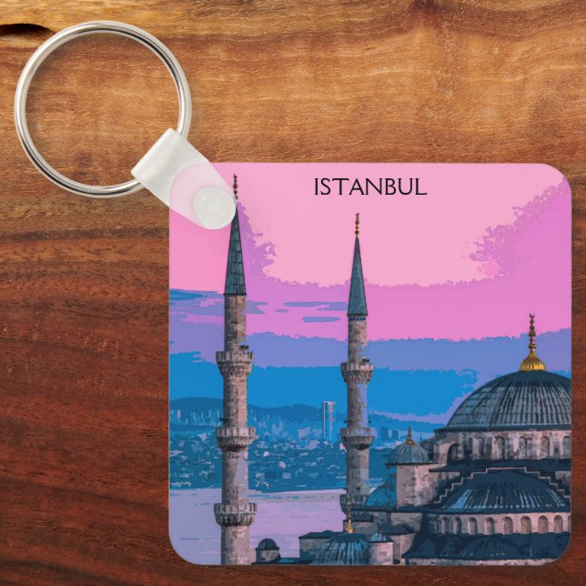 Istanbul Turkey Hagia Sophia Architecture Key Ring (Front)