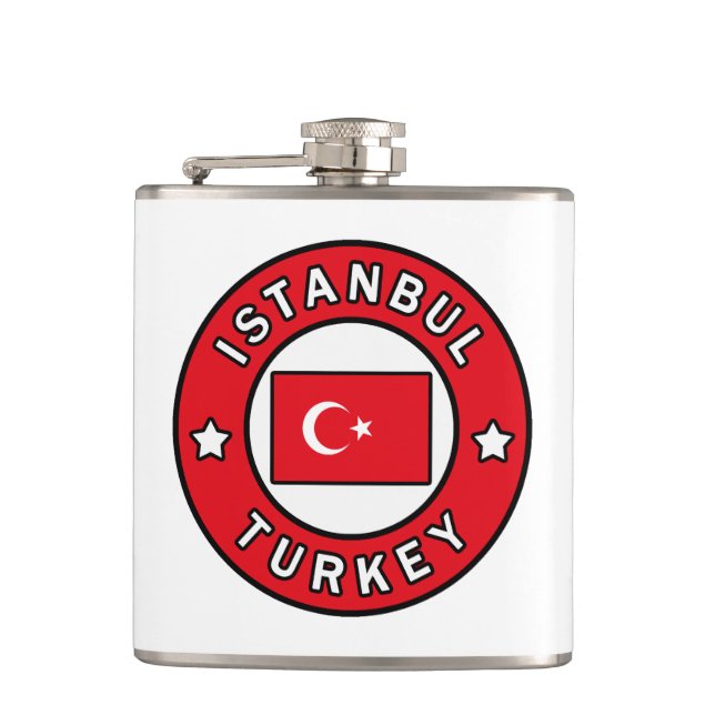 Istanbul Turkey Hip Flask (Front)
