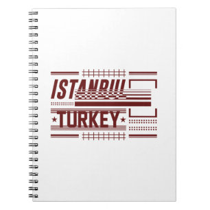 Istanbul Turkey Modern Urban Typography Design Notebook