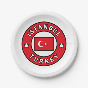 Istanbul Turkey Paper Plate