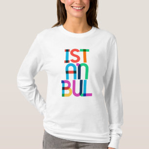 Istanbul Turkey Pop Art Letters T-Shirt