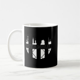 Istanbul Turkey skyline Besiktas football fan Pull Coffee Mug