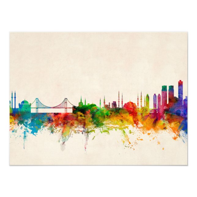 Istanbul Turkey Skyline Photo Print (Front)