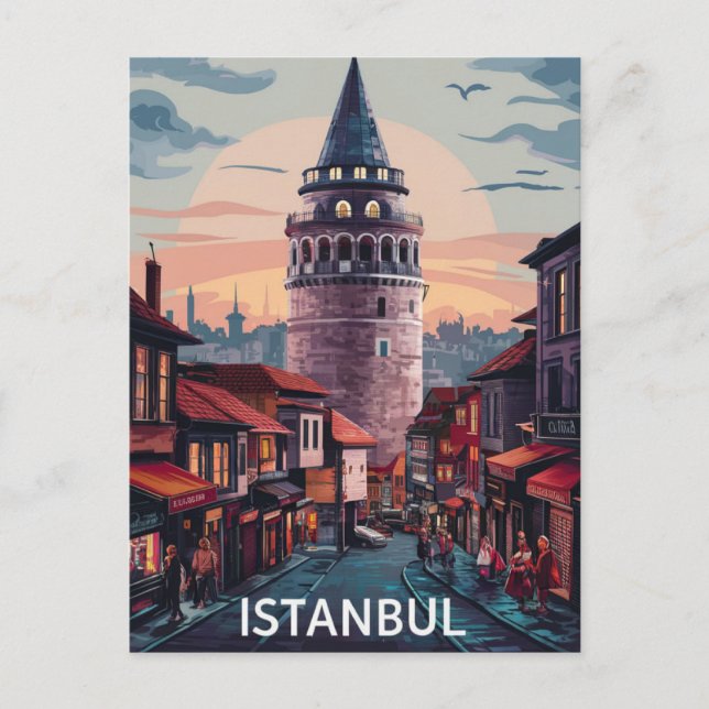 Istanbul Turkey Street Postcard (Front)