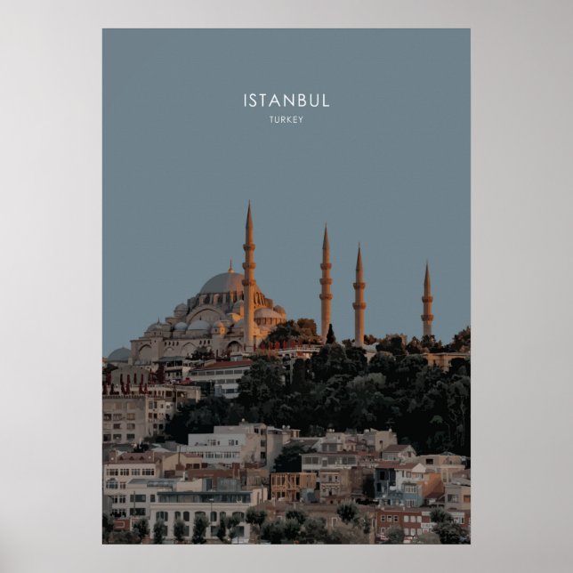 Istanbul, Turkey Travel Artwork Poster (Front)