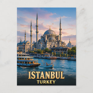 ✈️ Istanbul Turkey Travel Memories 🕌 Postcard