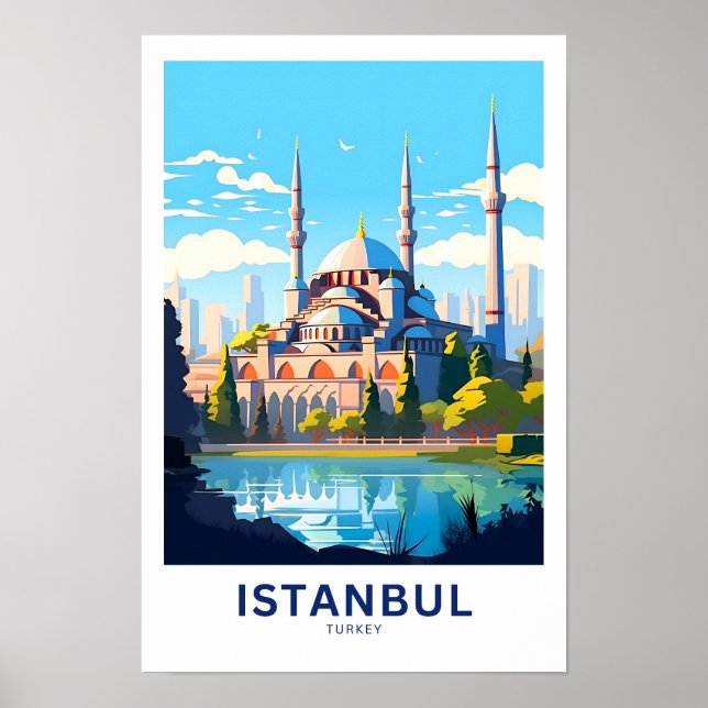 Istanbul Turkey Travel Print (Front)