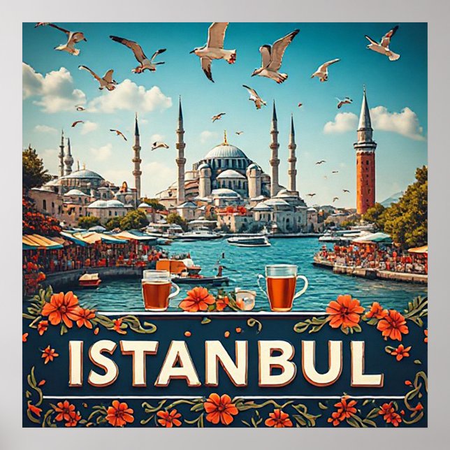 🧲 Istanbul Turkey Trip Memory For Travelers 🧲 Poster (Front)