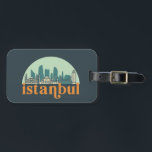 Istanbul Turkey Vintage City Skyline Cityscape Art Luggage Tag<br><div class="desc">Vintage and retro city design with beautiful skyline, tourist attraction and cityscape art. Cool skyscraper and building silhouette illustration merchandise for tourist and traveller. Perfect as souvenir to bring back home when travelling. Save the memory of your travel and vacation with family and friends. Background colour can be customised to...</div>