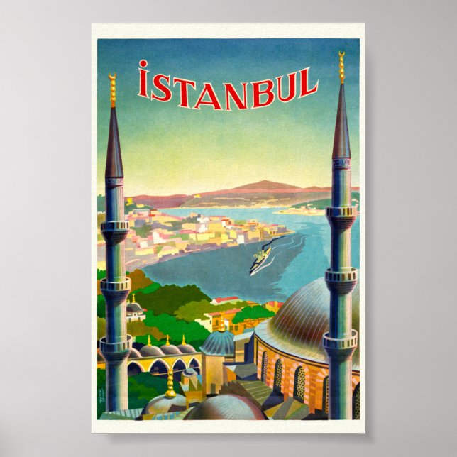 Istanbul Turkey Vintage Poster 1939 (Front)
