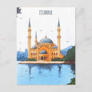 Istanbul Turkiye Travel Postcard