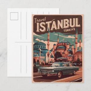 Istanbul turkiye travel vintage souvenirs gifts postcard